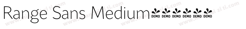 Range Sans Medium字体转换